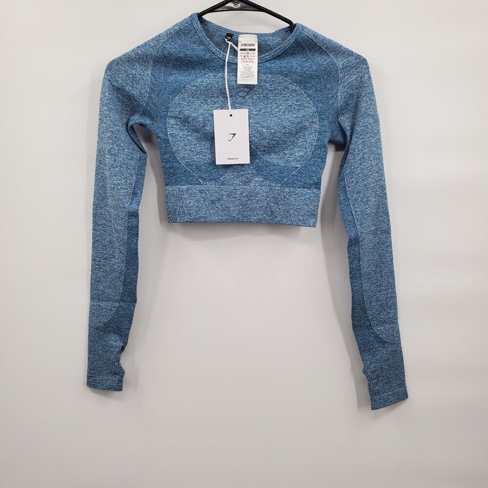 Gymshark Flex Long Sleeve Crop Top Women Size XS NWT Body Fit Athletic Gym